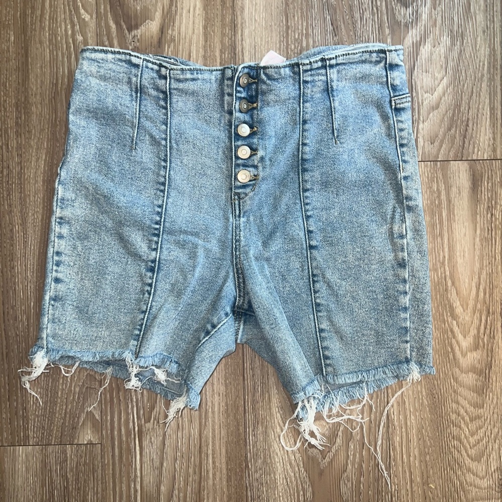 Distressed Jean Shorts